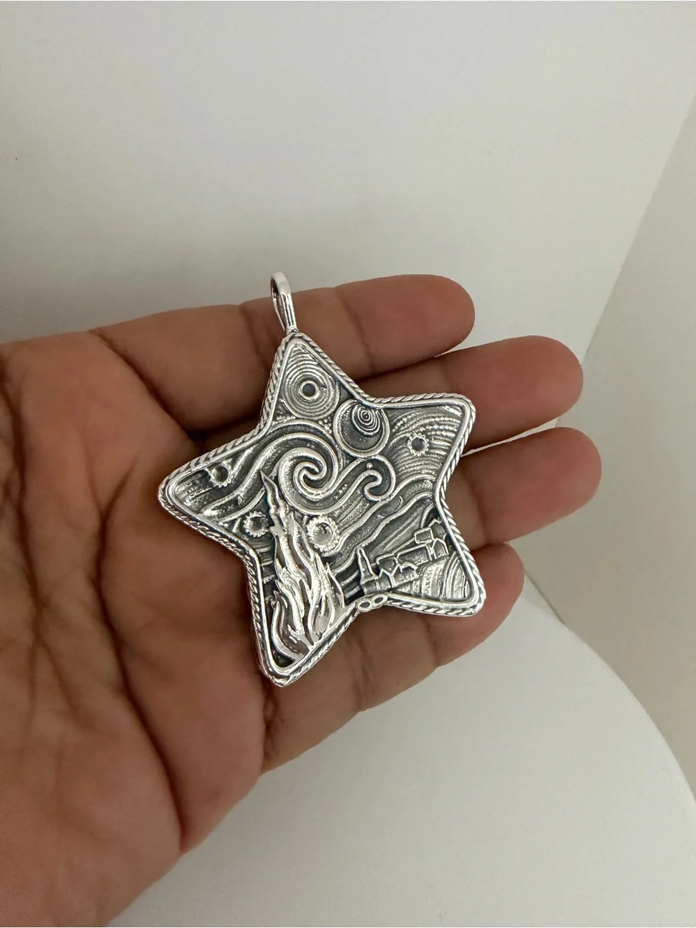 Sterling Silver 925 Starry Night Pendant (only) no Cord.